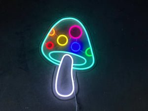 Toadstool Mushroom LED Neon Sign - Red