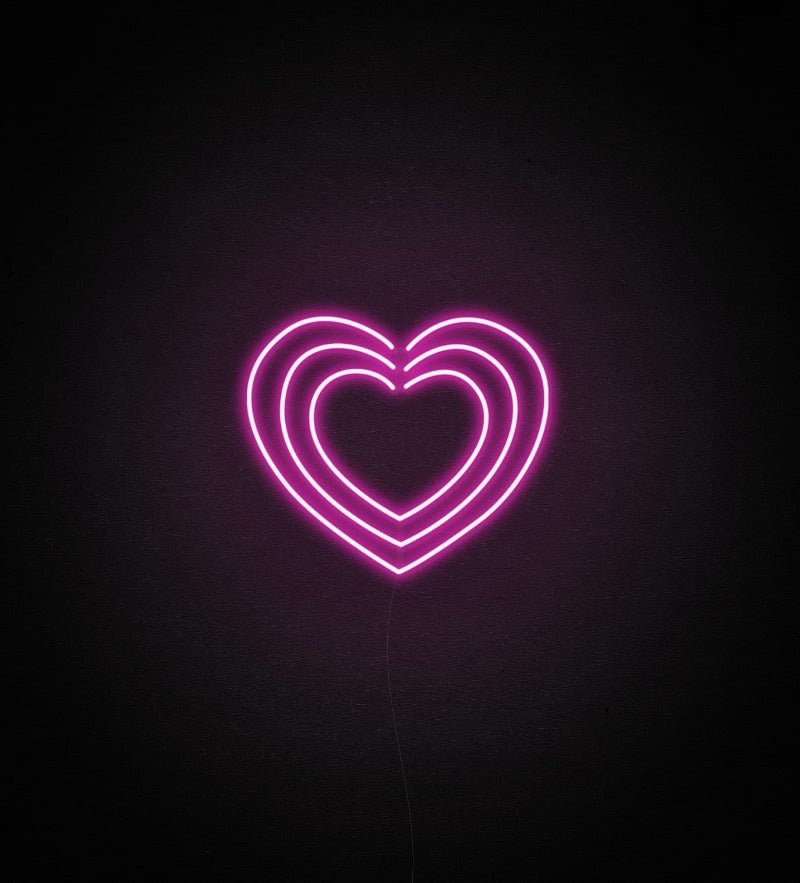 Triple Hearts Neon Sign - White15 inches
