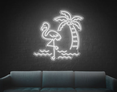 Tropical Flamingo LED Neon Sign - 33inch x 33inchHot Pink