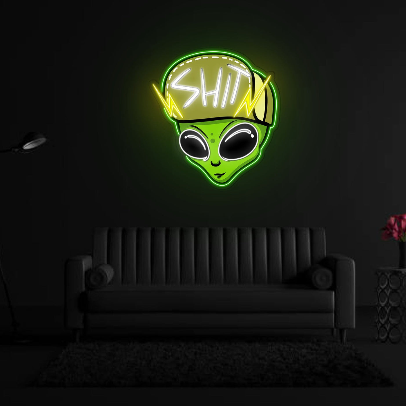 Urban Alien Neon Sign x Acrylic Artwork - 20”LED Neon x Acrylic Print