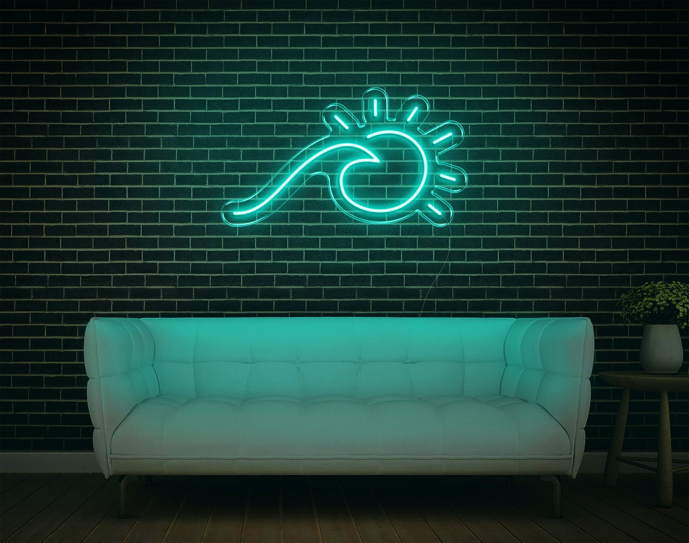 Wave V1 LED Neon Sign - 13inch x 24inchHot Pink