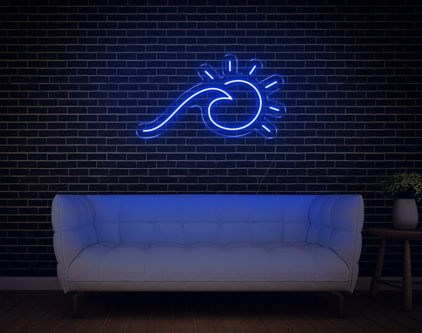 Wave V1 LED Neon Sign - 13inch x 24inchHot Pink