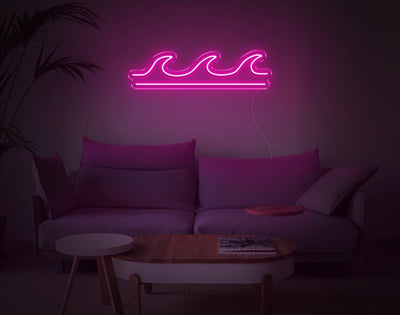 Wave V2 LED Neon Sign - 7inch x 26inchHot Pink