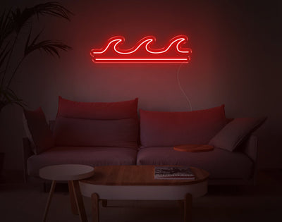 Wave V2 LED Neon Sign - 7inch x 26inchHot Pink