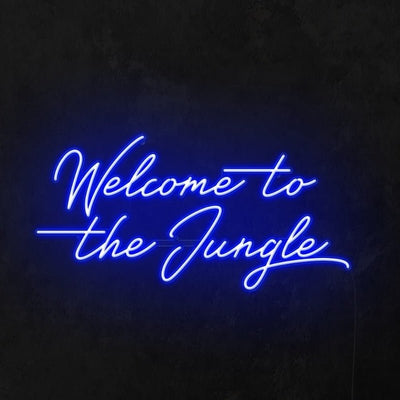Welcome To The Jungle Neon Sign - White