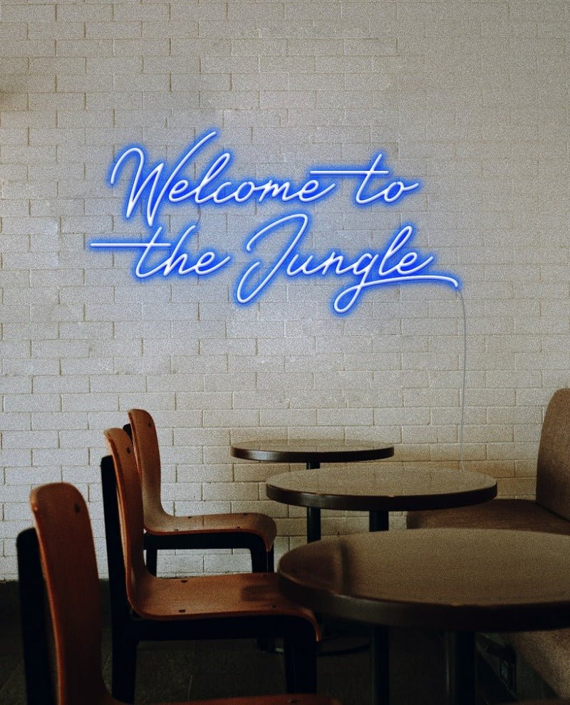 Welcome To The Jungle Neon Sign - White