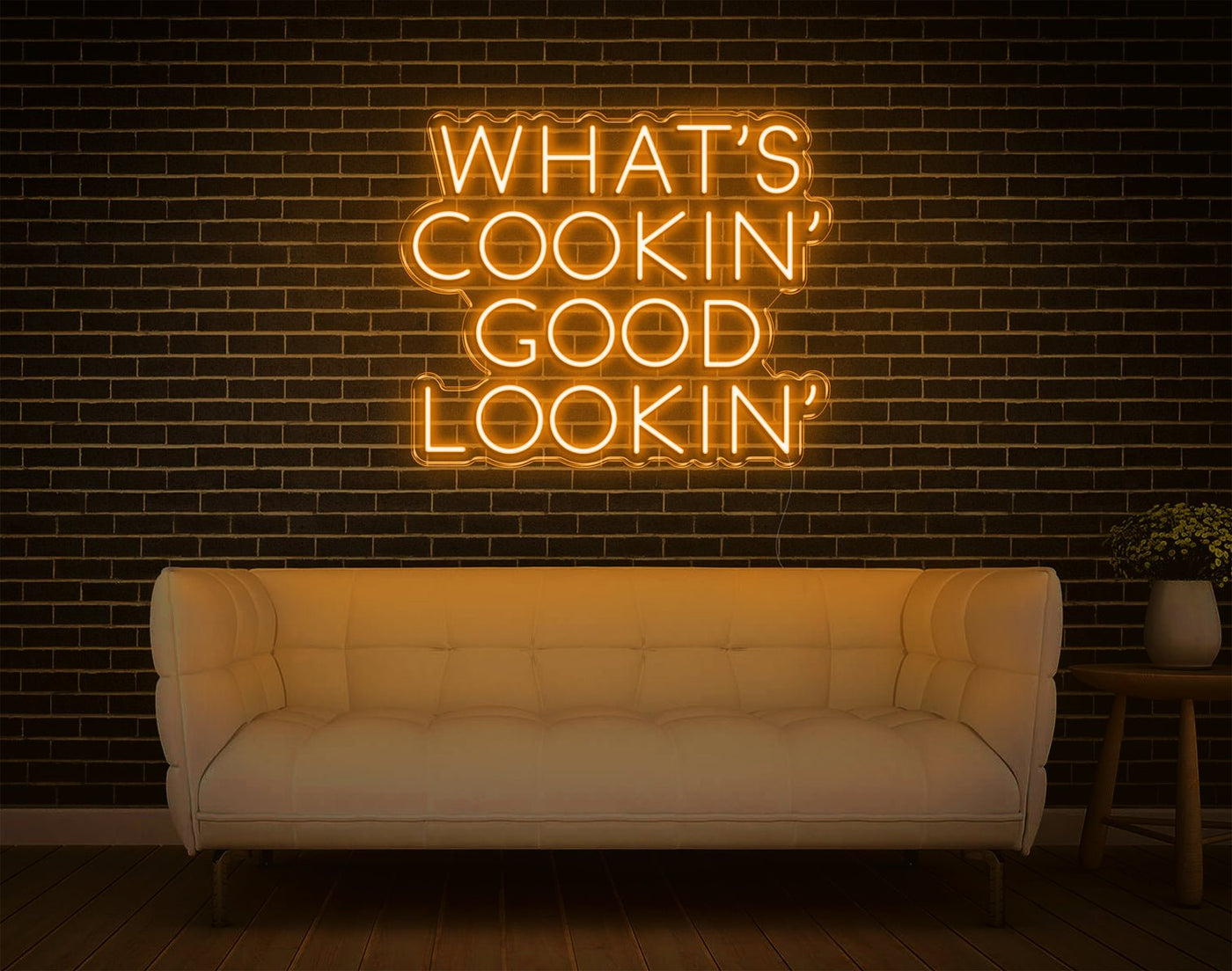 What's Cookin' Good Lookin' LED Neon Sign - 21inch x 25inchHot Pink