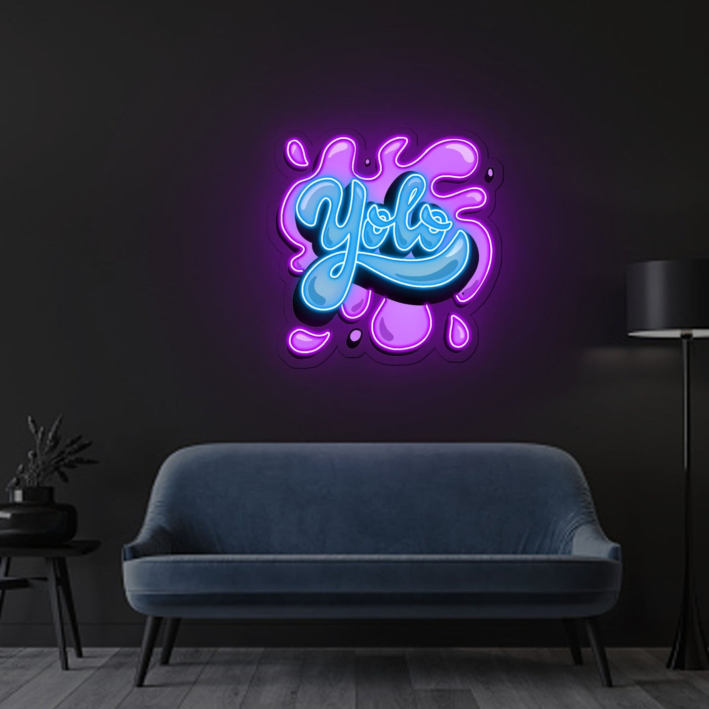 Yolo Neon x Acrylic Artwork - 25"x20"LED Neon x Acrylic Print