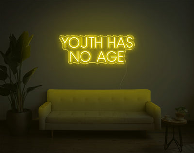 Youth Has No Age LED Neon Sign - 11inch x 28inchHot Pink